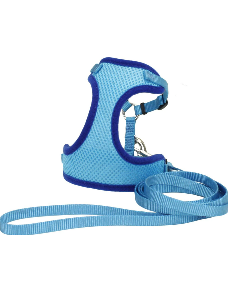 Coastal Pet Products Coastal Comfort Soft Adjustable Cat Harness with 6' Leash Blue