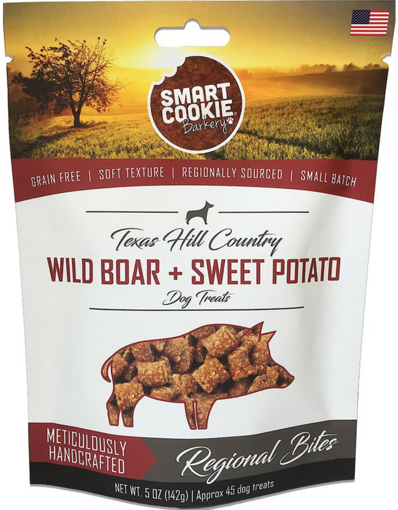 Smart Cookie Texas Hill Country: Wild Boar + Sweet Potato Dog Treats 5oz