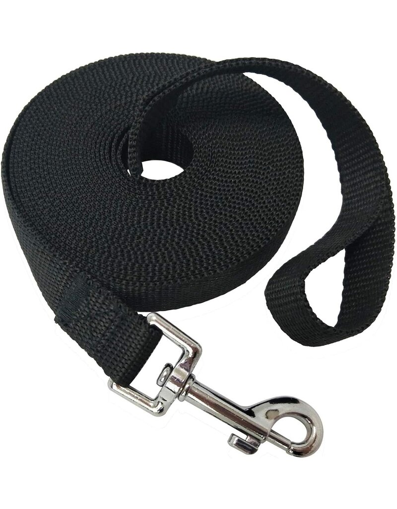 5/8"*72" NYLON WEB TRAINING LEAD-BLACK
