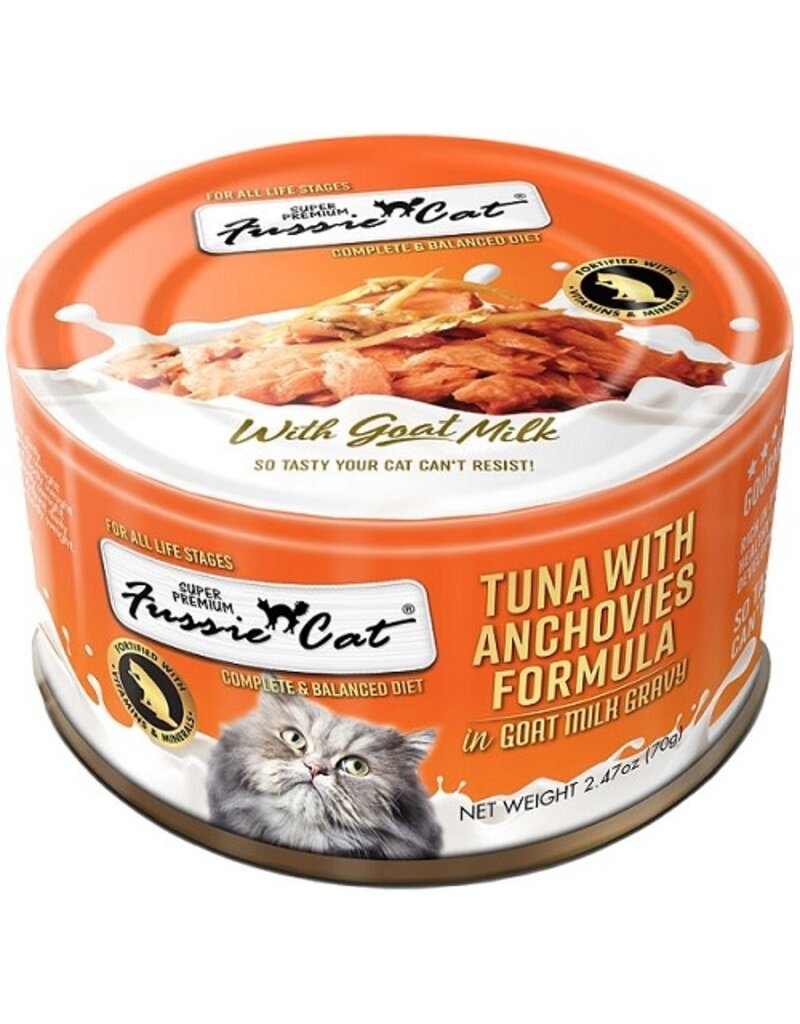 Fussie Cat Fussie Cat Tuna & Anchovies In Goat Milk Gravy Canned Cat Food 2.47oz