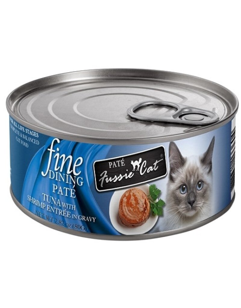 Fussie Cat Fussie Cat Fine Dinning Pate Tuna With Shrimp Entree In Gravy Canned Cat Food 2.82oz