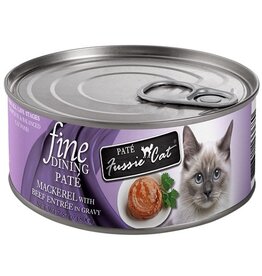 Fussie Cat Fussie Cat Fine Dinning Pate Mackerel & Beef Entree In Gravy Canned Cat Food 2.82oz