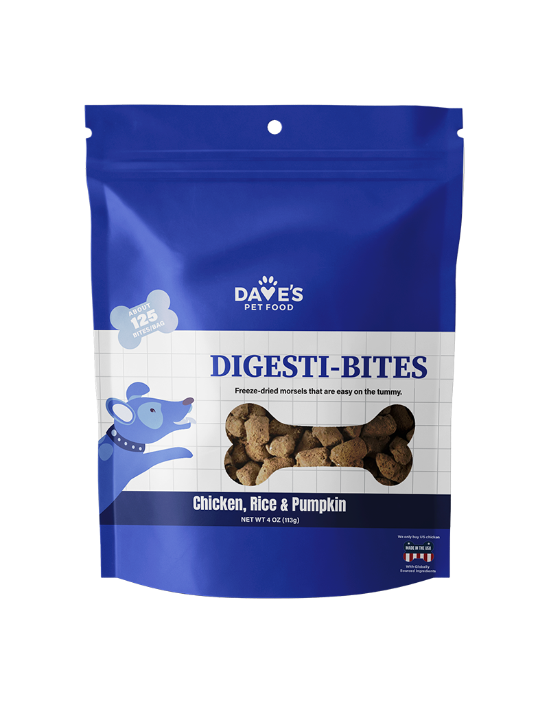 Daves Pet Food Dave's Pet Food Digesti-Bites Chicken & Pumpkin Freeze Dried Dog Treats 4oz