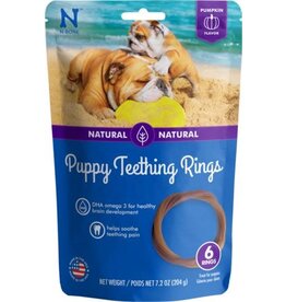 N-Bone N-BONE PUPPY TEETH RING-PUMPKN, 6.12 OZ 6PACK