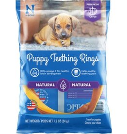 N-Bone N-BONE PUPPY TEETH RING PUMPKIN, 1.2 OZ SINGLE