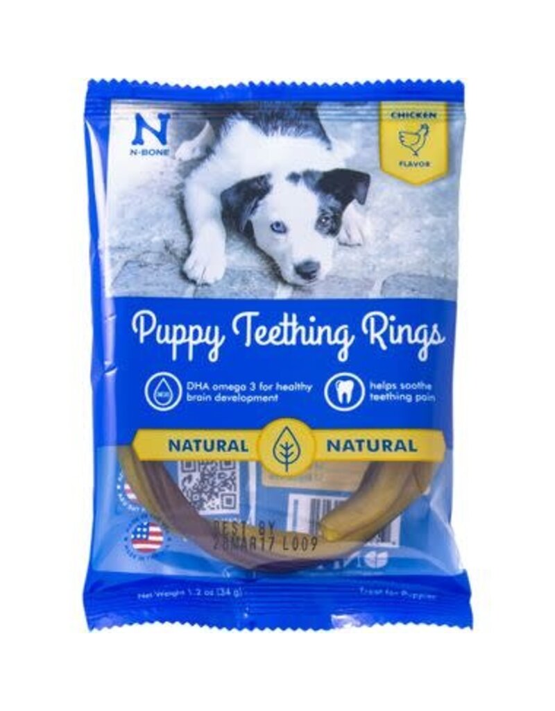N-Bone N-Bone Puppy Teething Rings Chicken Flavor 1.2 oz