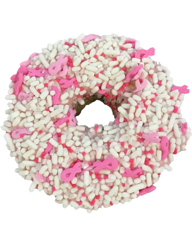 K9 Granola Factory K9 Granola Factory Gourmet Donut, Breast Cancer Awareness Donut Dog Treat