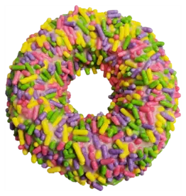 K9 Granola Factory K9 Granola factory Gourmet Donut, Pink w/ Jimmies Donut Dog Treat