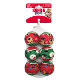 Kong Kong Holiday Squeakair Balls 6-Pck Md