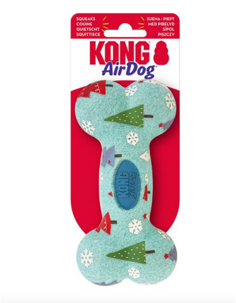 Kong Kong Holiday Airdog Squeaker Bone