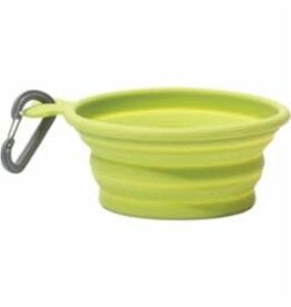 Messy Mutts Messy Mutts Bowl Silicone Collapsible Medium Green 3 Cup