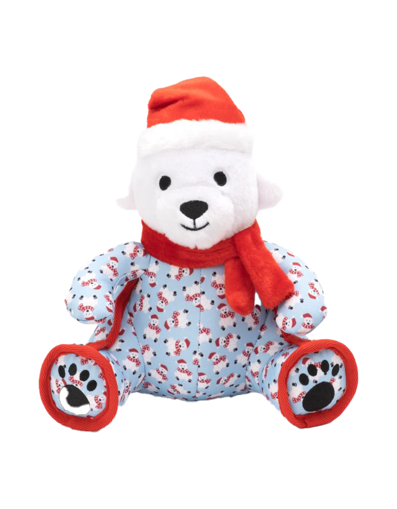 The Worthy Dog The Worthy Dog Small Polar Bear Holiday Dog Toy