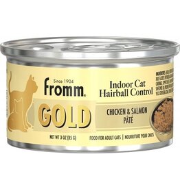 Fromm Fromm Family Gold Indoor Hairball Control Chicken & Salmon Pate Canned Cat Food 3oz