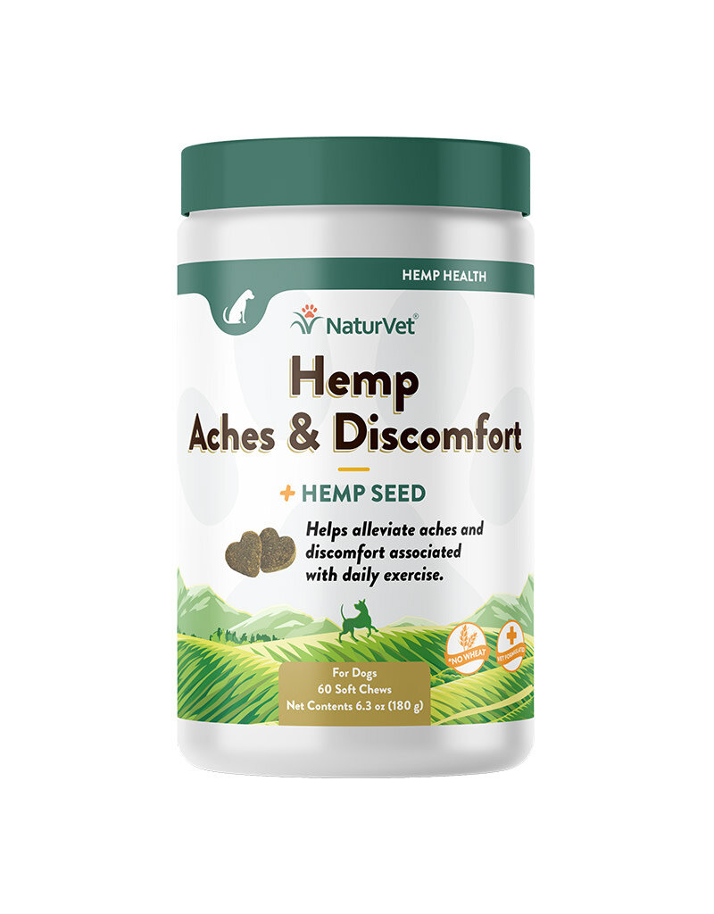 NaturVet Naturvet Dog Aches Hemp Chew 60 Count