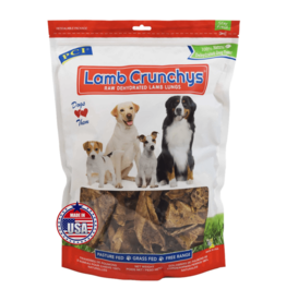 PCI Pet Center Pet Center Inc Lamb Crunchy's 100 % Dehydrated Raw Lamb Lung Dog Treats 1LB