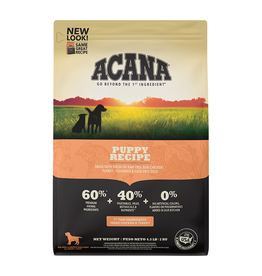 Acana Acana Heritage Puppy & Junior/ Fresh Free-Run Turkey, Chicken, Wild Cough Fish & Nest-Laid Eggs Formula Grain Free Dry Dog Food 4.5lb