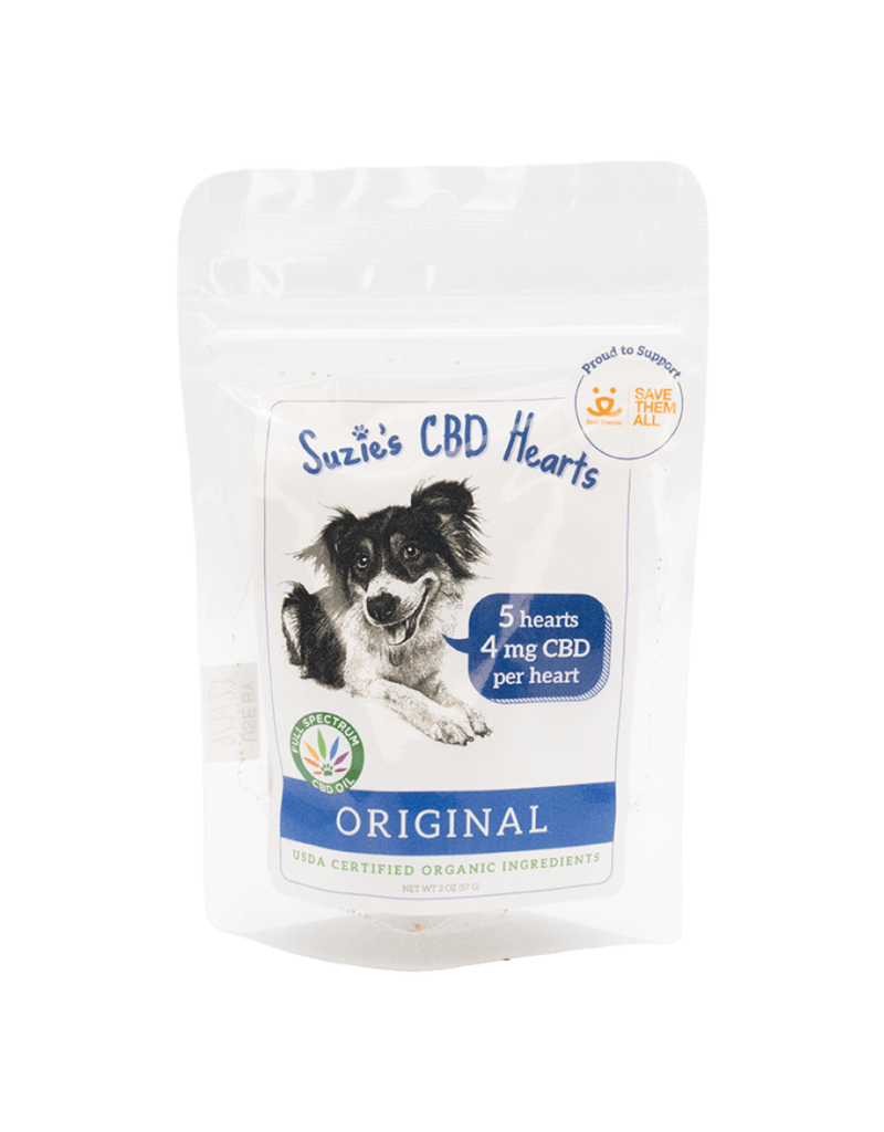 Suzie's CBD Suzie's CBD Hearts Original Recipe For Dogs 4mg 5 Count