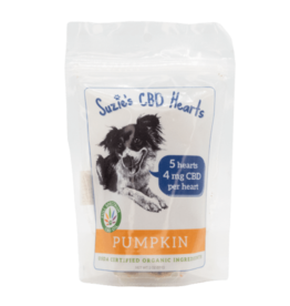 Suzie's CBD Hearts Pumpkin Recipe For Dogs 4mg 5 Count