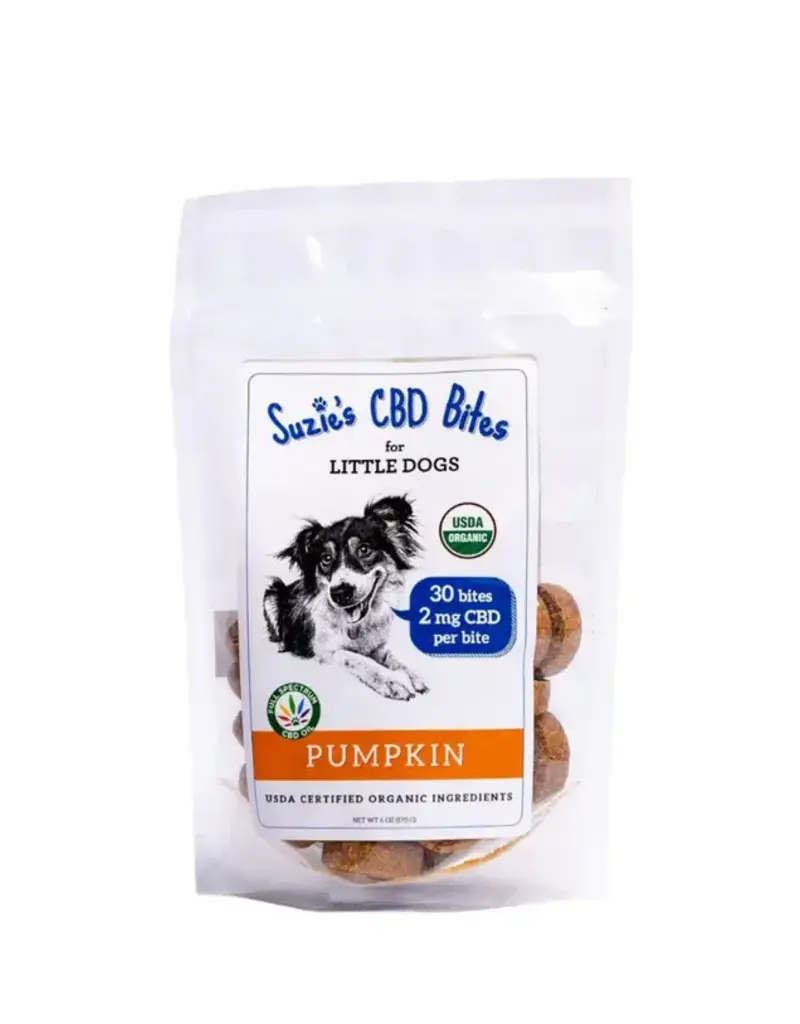 Suzie's CBD Suzie's CBD Bites Pumpkin Recipe For Little Dogs 2mg 30 Count