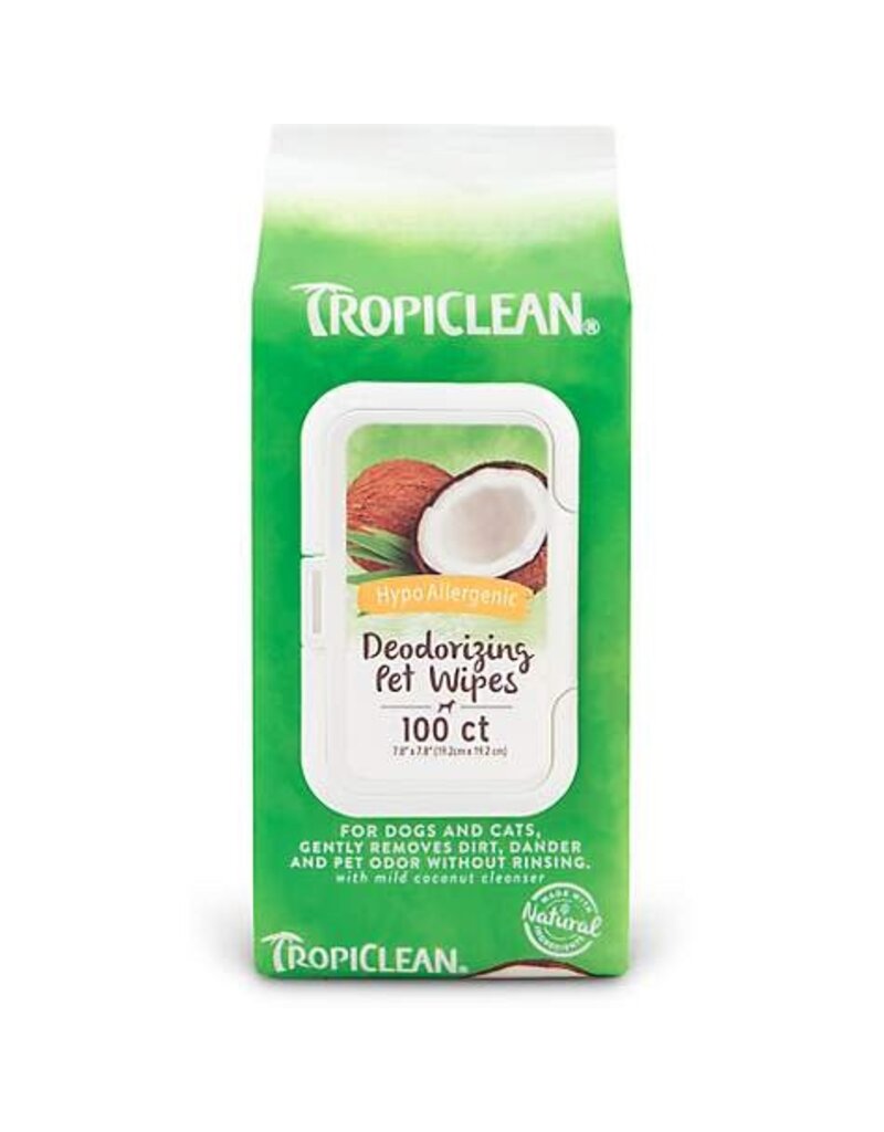 TropiClean Tropiclean Hypo Allergenic Deodorizing Dogs Wipes 100 count