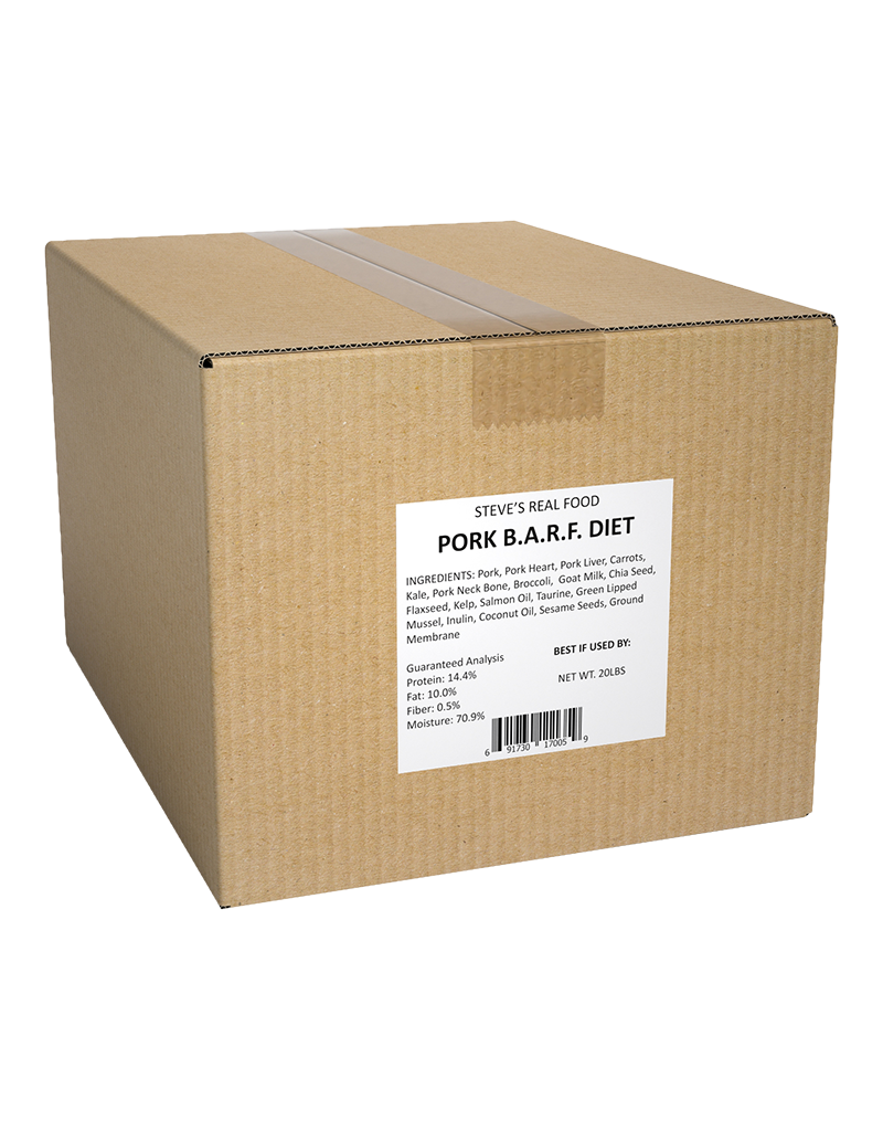 Steve's Real Food Frozen Raw Pork Patties Bulk 20LB