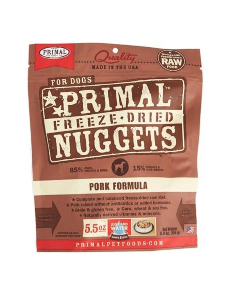Primal Primal Pork Formula Nuggets Grain-Free Raw Freeze-Dried Dog Food
