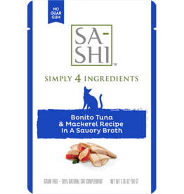 Sa-Shi Rawz Sa-Shi Tuna & Mackerel Wet Cat Food Compliment 1.76oz