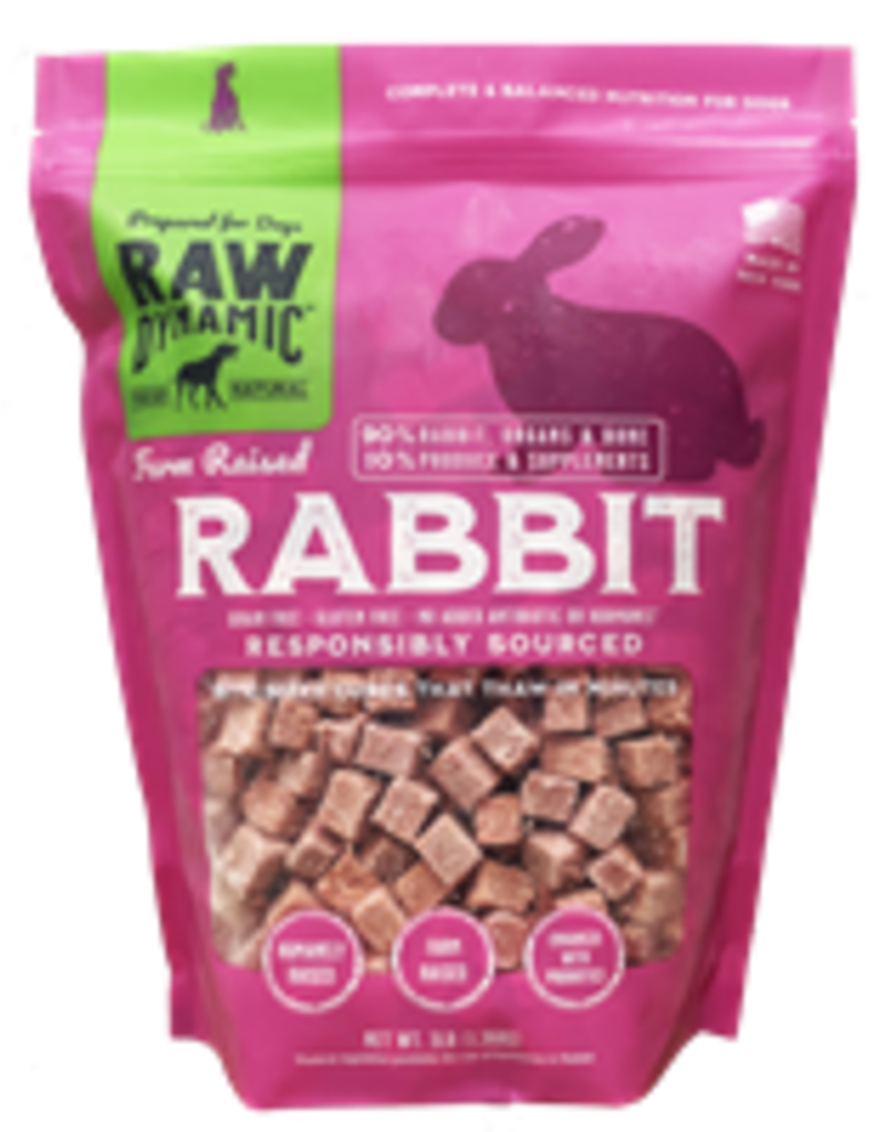 Raw Dynamic Raw Dynamic Frozen Raw Rabbit Recipe Dog Food 6 LB
