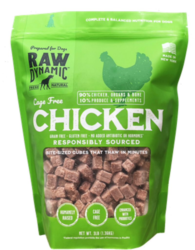 Raw Dynamic Raw Dynamic Frozen Raw Chicken Recipe Dog Food 6 LB