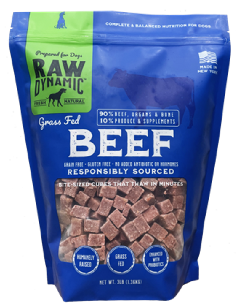 Raw Dynamic Raw Dynamic Frozen Raw Beef Recipe Dog Food 3LB