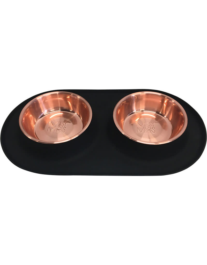 Messy Mutts Messy Mutts Dog Silicone Double Feeder With Copper Medium