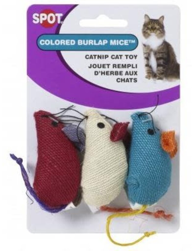 Ethical Burlap Mice 3" 3 pack