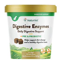 NATURVET DOG DIGESTIVE ENZYME CHEW 70 COUNT