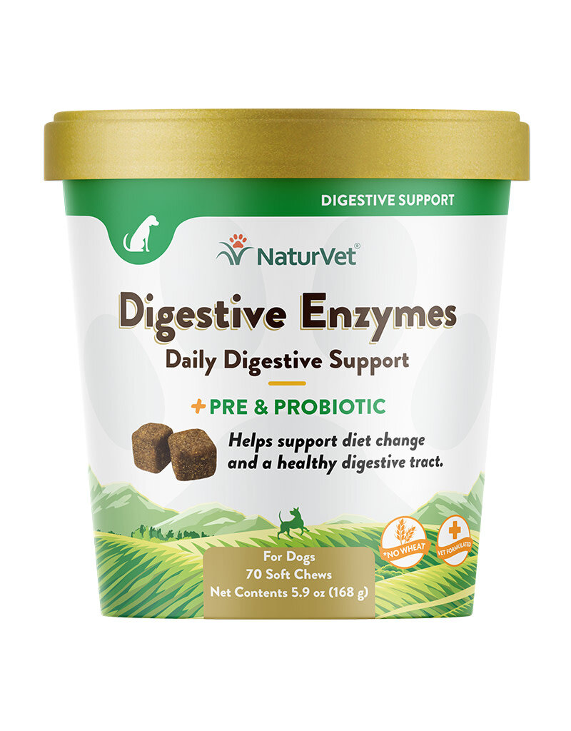 NATURVET DOG DIGESTIVE ENZYME CHEW 70 COUNT