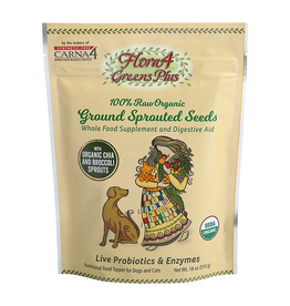 CARNA4 DOG FLORA4 GREENS PLUS SPROUTED SEEDS TOPPER 18OZ
