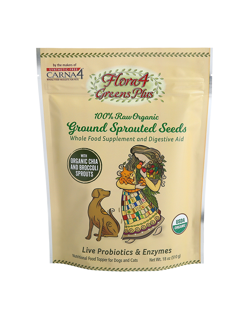 CARNA4 Dog Flora4 Greens Plus Sprouted Seed Topper 18oz