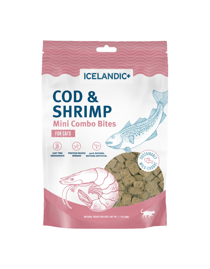 ICELANDIC CAT MINI COD & SHRIMP COMBO BITES 1.7OZ