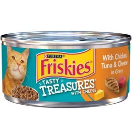 Friskies Tasty Treasures Chicken & Tuna & Cheese Cat  5.5 oz