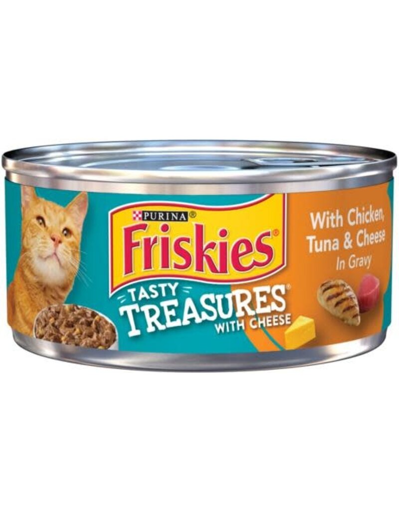 Friskies Tasty Treasures Chicken & Tuna & Cheese Cat  5.5 oz