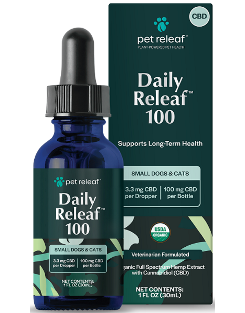 pet releaf Pet Releaf Daily Releaf 100 Organic CBD Oil Small Dog/Cat