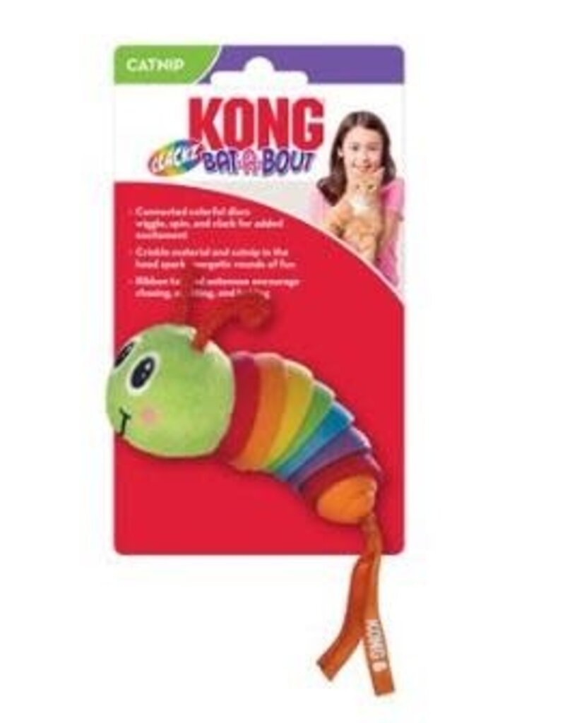 Kong Bat-A-Bout Clackz Caterpillar Cat Toy