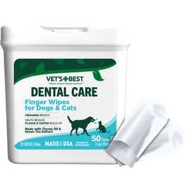 vet's best Vet's Best Dental Care Finger Wipes 50 ct