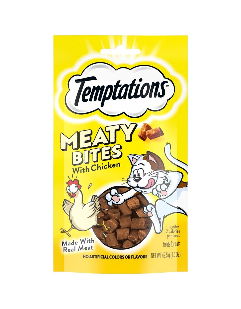 Whiskas Temptations Meaty Bites Chicken Cat Treats 1.5 oz