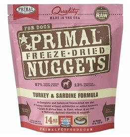 Primal Primal Turkey & Sardine Formula Nuggets Grain-Free Raw Freeze-Dried Dog Food 14 OZ