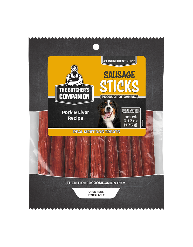 BUTCHER'S COMPANION SAUSAGE STICKS PORK & LIVER 6.17OZ
