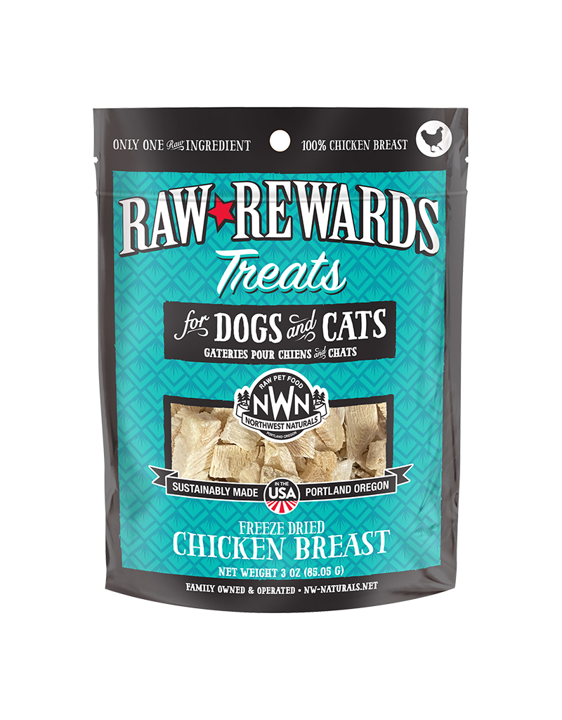 Northwest Naturals Raw Rewards Chicken Breast Freeze Dried Dog & Cat Treats 3 oz