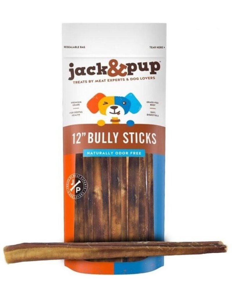 Jack&Pup JACK & PUP 12" Bully Stick 1lb (6)