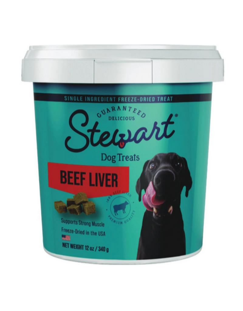 Stewart Freeze Dried Beef Liver Dog Treats Tub 12 oz