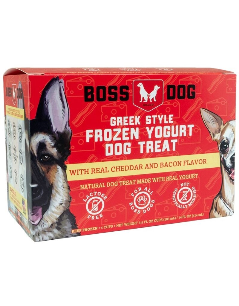 Boss Dog Brands Boss Dog Frozen - Yogurt Real Cheddar & Bacon 4PK/104ML