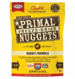 Primal Primal Freeze-Dried Raw Rabbit Formula Nuggets Dog Food 5.5oz